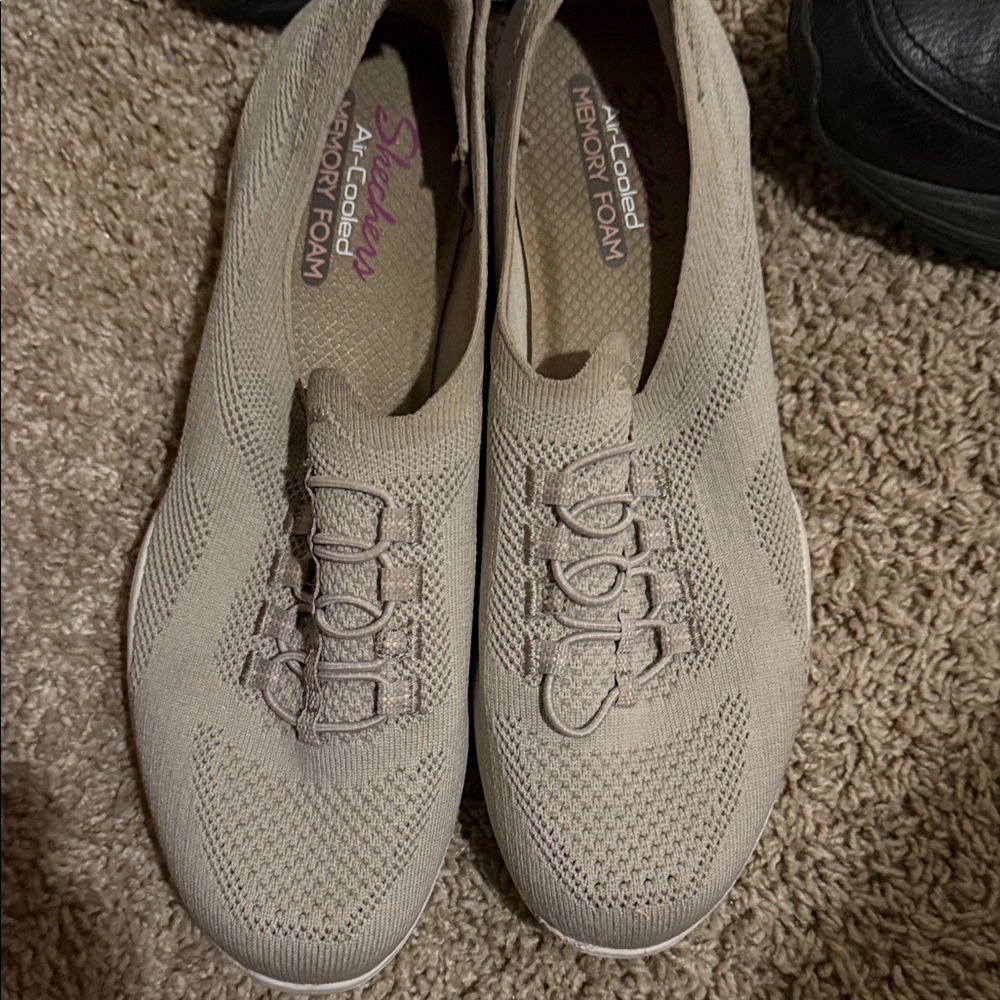Skechers Women's Taupe Slip-On Sneakers